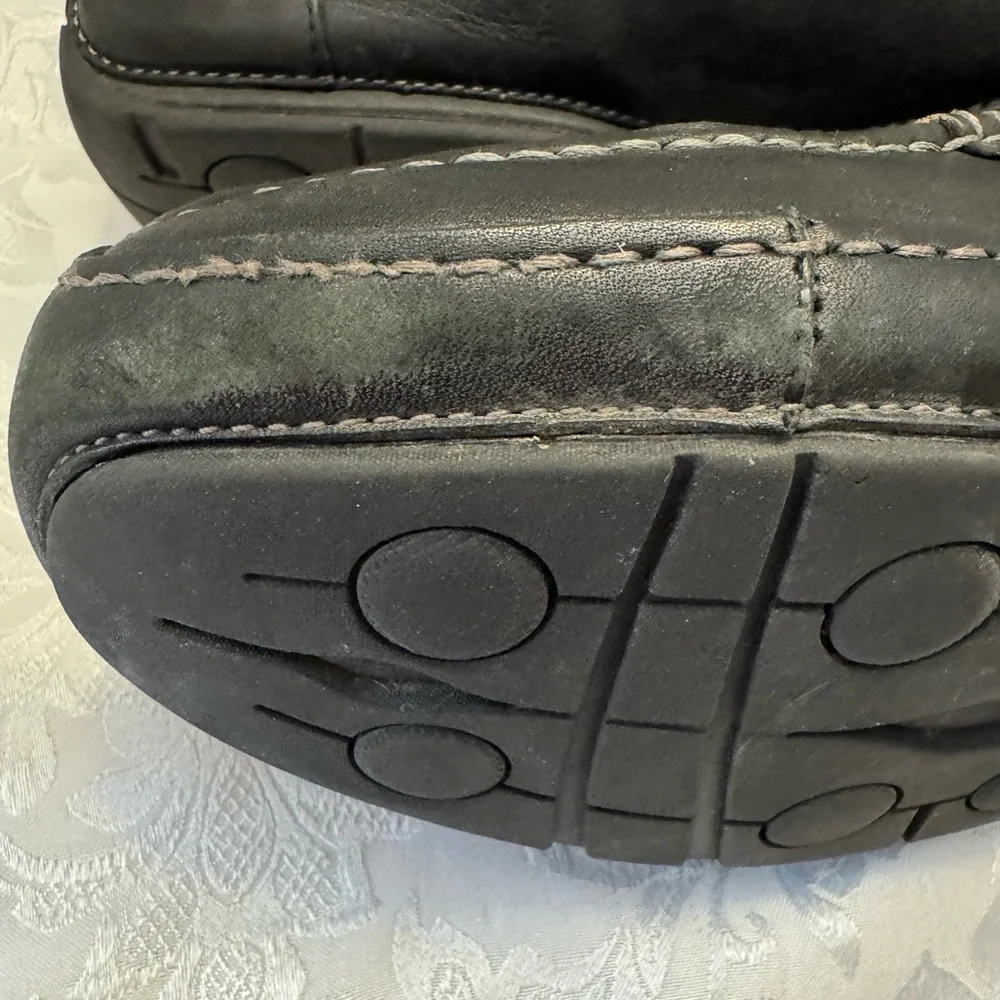 Clarks‎ Men’s 13M Active Air Black Leather Driving Moccasin Loafer Comfort Shoe